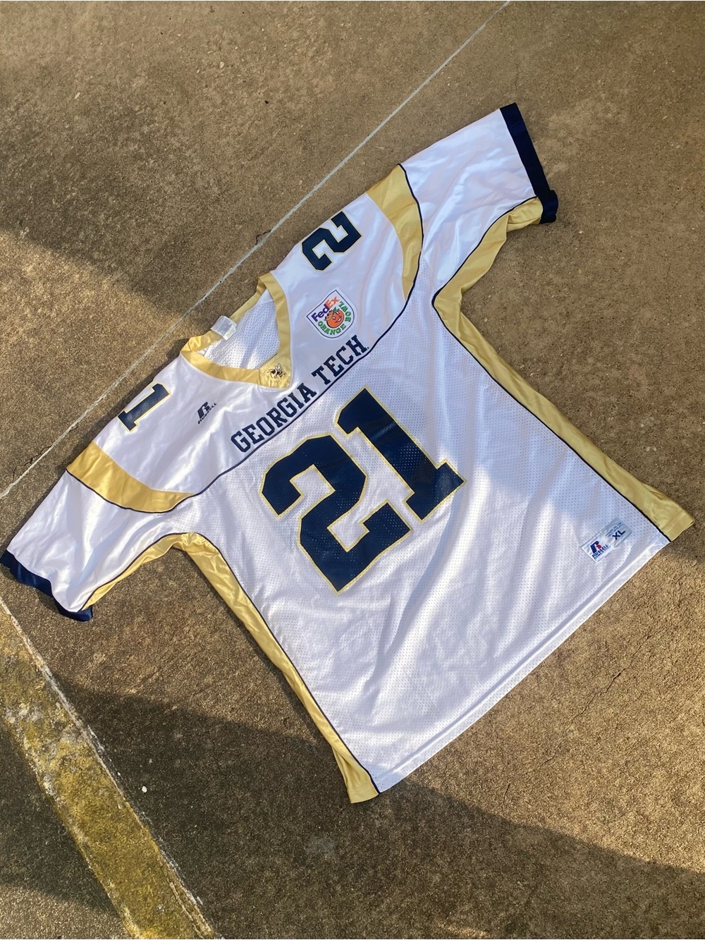 Vintage Georgia Tech Calvin Johnson #21 Russell White Football Jersey